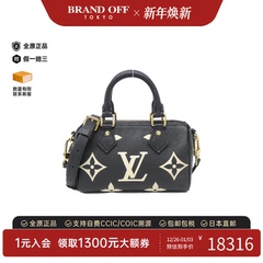 中古LV路易威登女包A级95新Nano Speedy波士顿老花手提斜挎包复古