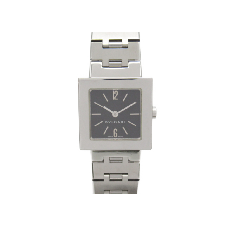 中古BVLGARI宝格丽女表A级95新Quadrato 黑色SQ22SS