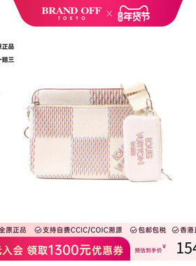 中古LV路易威登男包A级95新Shoulder bag肩包牛皮斜挎包白色 HK
