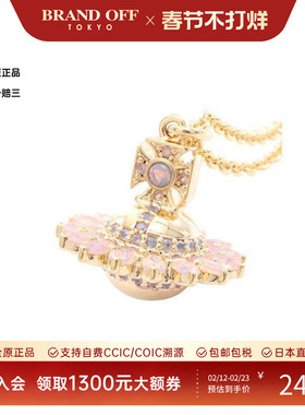 中古Vivienne Westwood薇薇安女S级99新necklace项链镀金金属项链