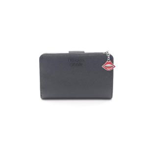 fold 中古Prada普拉达女A级95新Bi wallet双折钱包牛皮短钱包黑色
