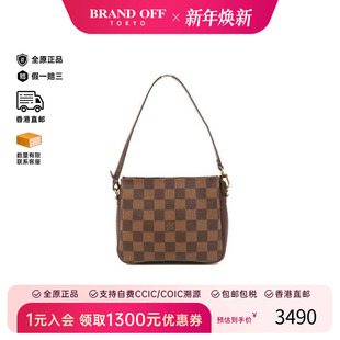 中古LV路易威登女包B级9新accessory pouch配件袋手提包