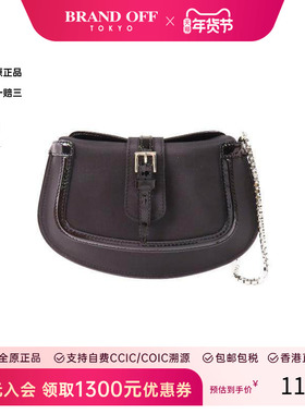中古Tods托德斯女包B级9新Clutch bag手拿包尼龙手拿包黑色 HK