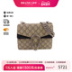 中古Gucci古驰女包A级95新GG SupremeGG老花涂层 防水帆布斜挎包