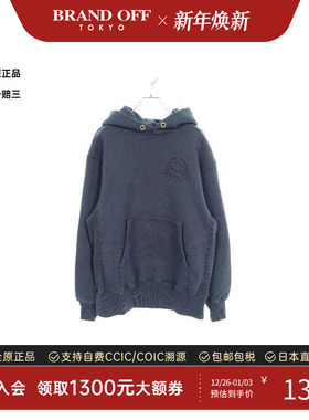 中古Coach蔻驰男A级95新Parker连帽衫棉上衣蓝色正品时尚BRANDOFF