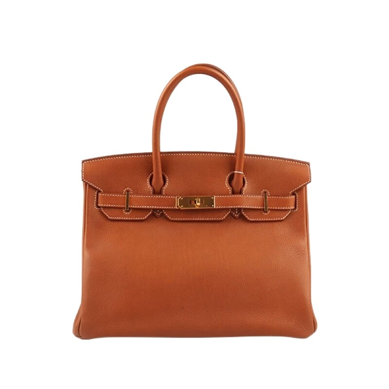 「9.0新」HERMES(爱马仕)BIRKIN金棕色TOGO皮30手提包H027633CC37
