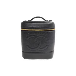 中古Chanel香奈儿女包B级9新Vanity Case小化妆盒包牛皮斜挎包