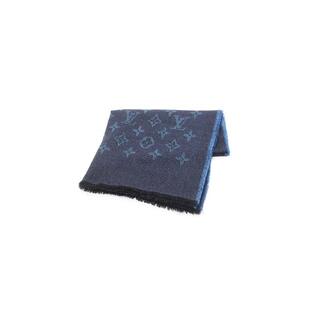 中古LV路易威登女A级95新Stall披肩围巾丝绸围巾/丝巾蓝色