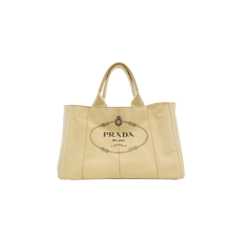 中古PRADA普拉达女包B级9新Canapa手提包