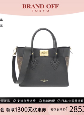 中古LV路易威登女包A级95新On My Side PM手提斜挎包黑色托特包