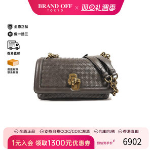 中古Bottega Veneta葆蝶家女包A级95新shoulder肩包羊皮斜挎包