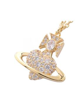 中古Vivienne Westwood薇薇安女S级99新necklace项链镀金金属项链