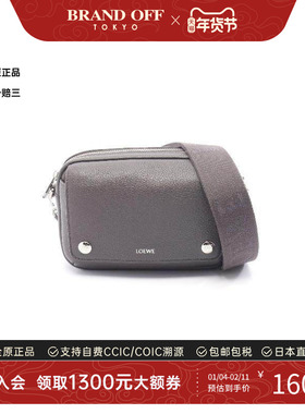 中古Loewe罗意威男包S级99新Shoulder bag肩包牛皮斜挎包灰色正品