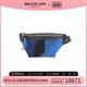 中古Hermes爱马仕女包A级95新city slide cross海军蓝帆布腰包