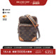 中古LV路易威登女包B级9新amazon双层相机包涂层 防水帆布斜挎包