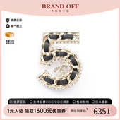 中古Chanel香奈儿女A级95新brooch胸针镀金金属胸针金色