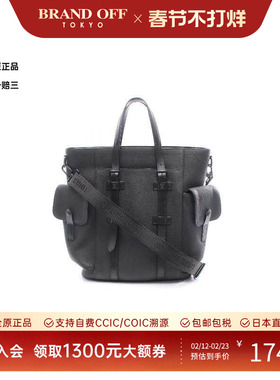 中古LV路易威登男包A级95新Christopher牛皮斜挎包黑色