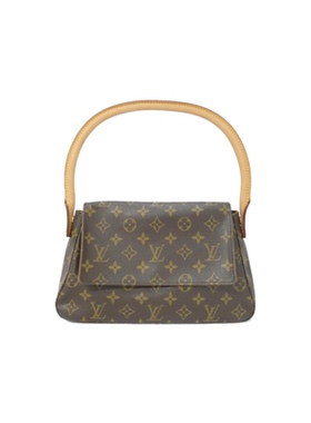 中古LV路易威登女包A级95新 Mini Looping老花单肩包