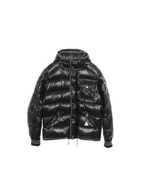 中古Moncler盟可睐女A级95新Down jacket羽绒夹克尼龙外套黑色