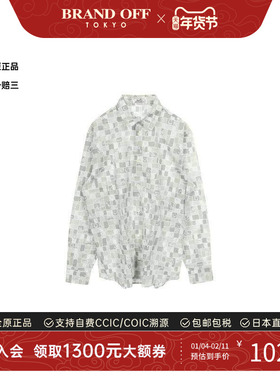 中古Hermes爱马仕男S级99新tops上衣棉上衣灰色