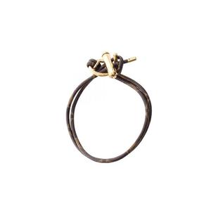 中古LV路易威登男B级9新necklace项链镀金金属项链棕色