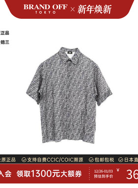 中古Fendi芬迪男A级95新tops上衣尼龙上衣灰色正品时尚BRANDOFF