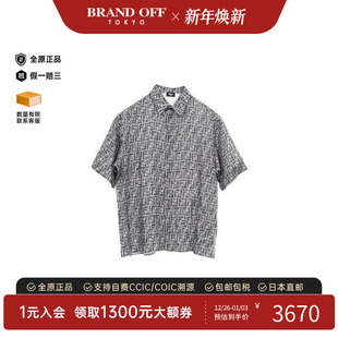 中古Fendi芬迪男A级95新tops上衣尼龙上衣灰色正品 BRANDOFF 时尚
