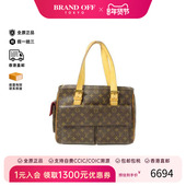 中古LV路易威登女包B级9新Shoulder bag涂层 防水帆布单肩包HK