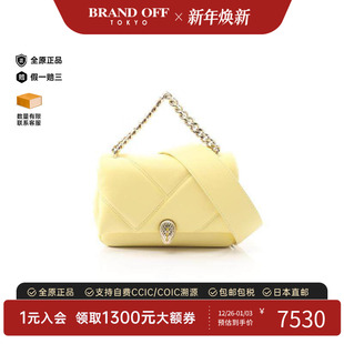 中古Bvlgari宝格丽女包A级95新2WAY两用款 羊皮斜挎包黄色BRANDOFF