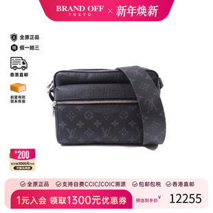 中古LV路易威登男包A级95新Shoulder 防水帆布斜挎包 bag肩包涂层