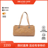 中古Cartier卡地亚女包B级9新handbag手提包牛皮手提包浅褐色正品
