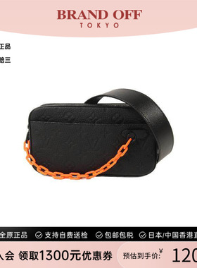 中古LV路易威登男包A级95新waist bag牛皮腰包黑色正品BRANDOFF