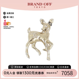 ABF295 中古CHANEL香奈儿A级95新Chanel Brooch胸针金色小鹿珍珠