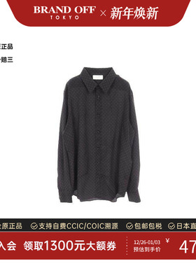 中古Celine赛琳男A级95新tops上衣丝绸上衣黑色高级感BRANDOFF