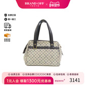 中古LV路易威登女包B级9新Handbag手包帆布手提包蓝色