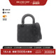 中古Dior迪奥女包A级95新Lady Dior戴妃包羊皮斜挎包黑色