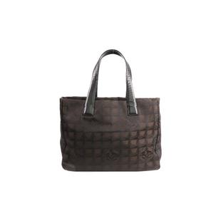 中古Chanel香奈儿女包B级9新Shoulder bag肩包尼龙单肩包棕色