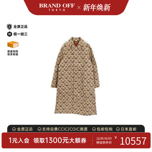 中古Gucci古驰男A级95新coat风衣外套棉外套浅褐色正品 BRANDOFF