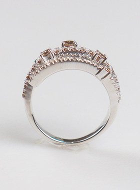 中古日本进口商品密镶钻石戒指