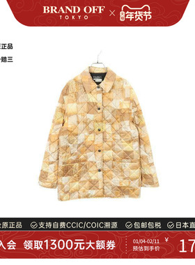 中古Ferragamo菲拉格慕女B级9新Jacket夹克外套丝绸外套黄色