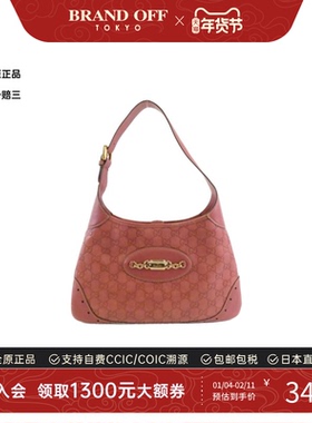 中古GUCCI古驰女包B级9新145778 Bag Hobo包皮革压花老花单肩包