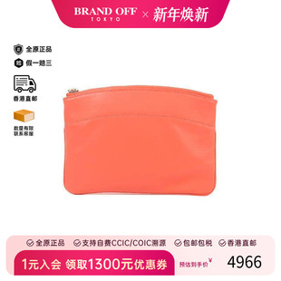 中古Hermes爱马仕女包A级95新Clutch bag手拿包牛皮手拿包红色