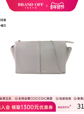 中古Celine赛琳女包BC级shoulder肩包牛皮斜挎包灰色HK 时尚高级