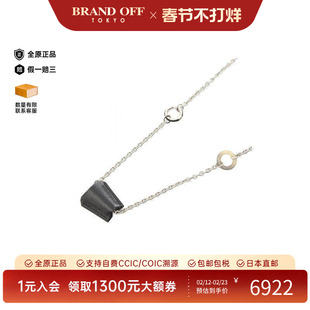中古Hermes爱马仕男A级95新necklace项链不锈钢项链黑色