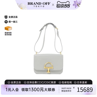 中古GUCCI古驰灰色斜挎包