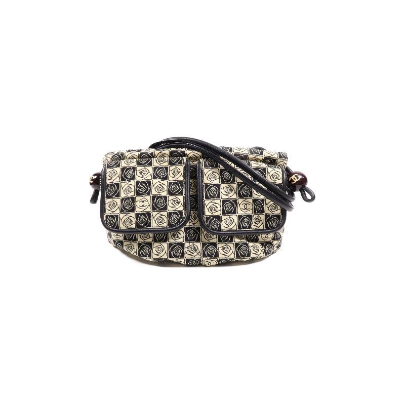 中古Chanel香奈儿女包B级9新Vintage复古帆布单肩包黑色BRANDOFF