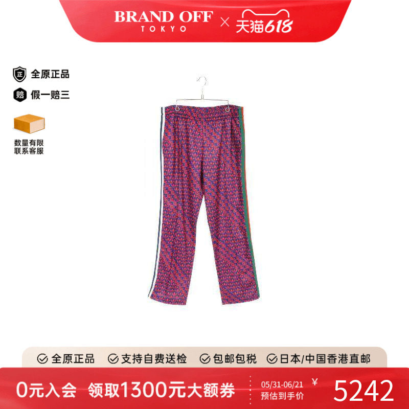中古Gucci古驰男A级95新Pants裤子棉裤子蓝色高级感正品BRANDOFF