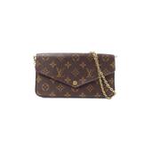 中古LV路易威登女包A级95新Pochette Felicie三合一帆布斜挎包