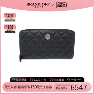 中古CHANEL香奈儿A级95新round wallet钱包长款 钱包 long