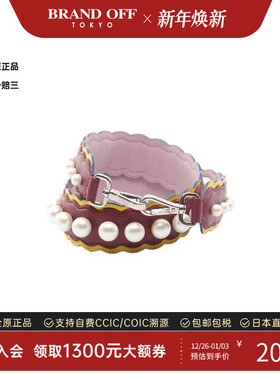 中古Fendi芬迪女A级95新shoulder strap肩带牛皮包挂件红色正品